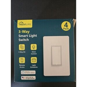 TREATLIFE 4 Pack Smart WiFi Light Switch - Compatible for Alexa & Google
